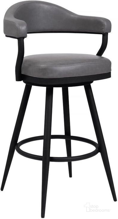 The appearance of Glenmartin Black and Grey Barstool 0qb24499080 designed by Atelier Home in the modern / contemporary interior design. This gray piece of furniture  was selected by 1StopBedrooms from Glenmartin Collection to add a touch of cosiness and style into your home. Sku: LCJTBABLVG26. Product Type: Barstool. Material: Iron. Image1