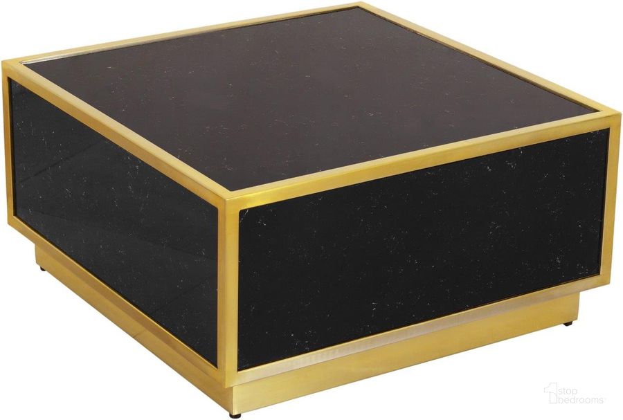 The appearance of Glitz Black Faux Marble Coffee Table designed by Meridian in the modern / contemporary interior design. This black piece of furniture  was selected by 1StopBedrooms from Glitz Collection to add a touch of cosiness and style into your home. Sku: 243-CT. Material: Wood. Product Type: Coffee Table. Image1