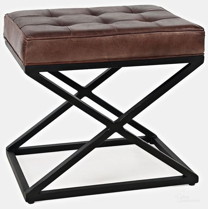 The appearance of Global Archive Genuine Distressed Leather Ottoman In Sienna Brown designed by Jofran in the transitional interior design. This sienna brown piece of furniture  was selected by 1StopBedrooms from Global Archive Collection to add a touch of cosiness and style into your home. Sku: 1730-79. Material: Leather. Product Type: Ottoman. Image1