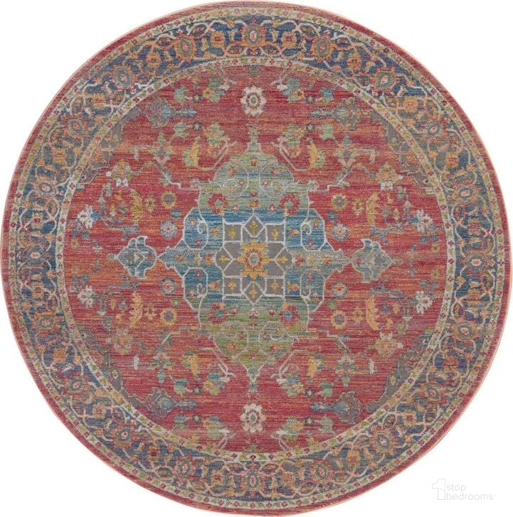 The appearance of Global Vintage Multicolor 6 Round Area Rug designed by Nourison in the traditional interior design. This multicolor piece of furniture  was selected by 1StopBedrooms from Global Vintage Collection to add a touch of cosiness and style into your home. Sku: 99446457745. Material: Polypropylene. Product Type: Area Rugs. Image1