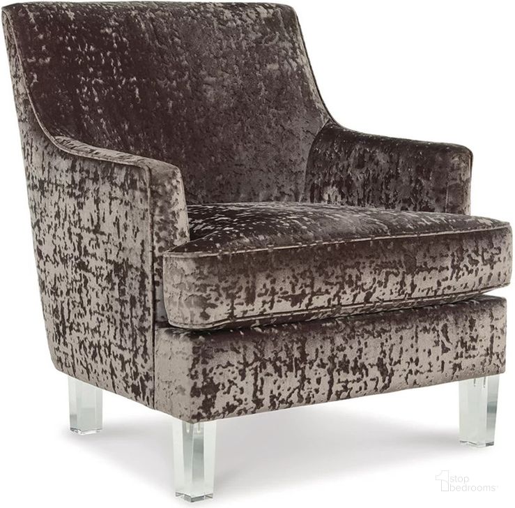 The appearance of Gloriann Charcoal Accent Chair designed by Signature Design by Ashley in the modern / contemporary interior design. This charcoal piece of furniture  was selected by 1StopBedrooms from Gloriann Collection to add a touch of cosiness and style into your home. Sku: A3000106. Material: Fabric. Product Type: Accent Chair. Image1