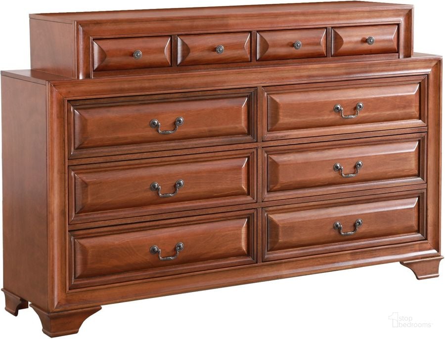 The appearance of Glory Furniture G8850 Dresser in Cherry designed by Glory in the modern / contemporary interior design. This cherry piece of furniture  was selected by 1StopBedrooms from G8850 Collection to add a touch of cosiness and style into your home. Sku: G8850-D-Dresser. Material: Wood. Product Type: Dresser. Image1