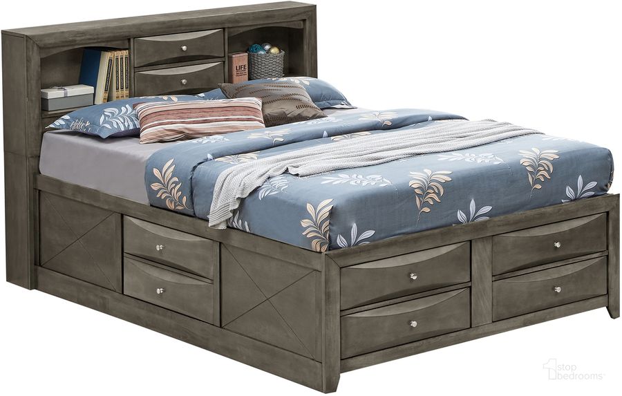 The appearance of Glory Furniture King Storage Bed in Gray designed by Glory in the transitional interior design. This gray piece of furniture  was selected by 1StopBedrooms from G1505 Collection to add a touch of cosiness and style into your home. Sku: G1505G-KSB3-King STGE Bed HDBD;G1505G-KSB3-King STGE Bed FTBD;G1505G-KSB3-King STGE Bed Rails;G1505G-KSB3-King STGE Bed Drawers for Rails;G1505G-KSB3-King STGE Bed Drawers for FTBD;G1505G-KSB3-King STGE Bed Drawers for FTBD. Bed Type: Storage Bed. Material: Wood. Product Type: Storage Bed. Bed Size: King. Image1