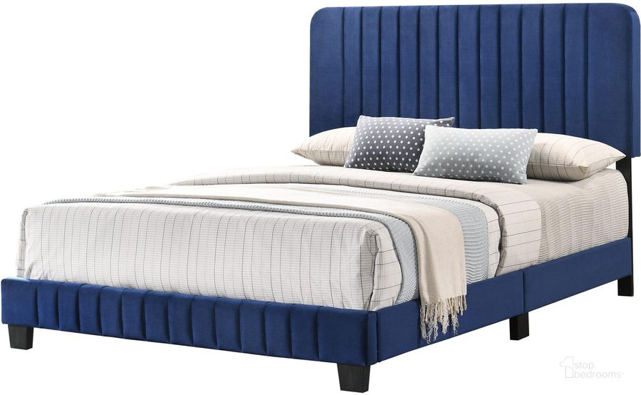 The appearance of Glory Furniture Lodi Full Bed, Navy Blue designed by Glory in the modern / contemporary interior design. This navy blue piece of furniture  was selected by 1StopBedrooms from Lodi Collection to add a touch of cosiness and style into your home. Sku: G0409-FB-UP-Full Bed. Bed Type: Panel Bed. Material: Wood. Product Type: Panel Bed. Bed Size: Full. Image1
