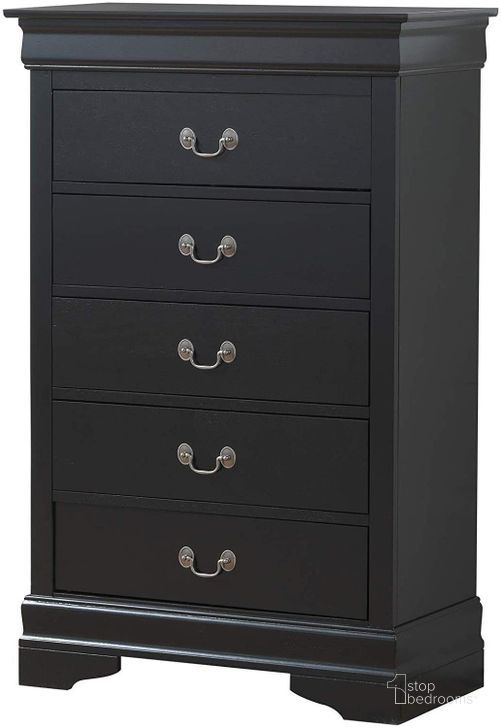 The appearance of Glory Furniture LouisPhillipe Chest, Black designed by Glory in the traditional interior design. This black piece of furniture  was selected by 1StopBedrooms from Louis Philippe Collection to add a touch of cosiness and style into your home. Sku: G02150-CH-Chest. Material: Wood. Product Type: Chest.