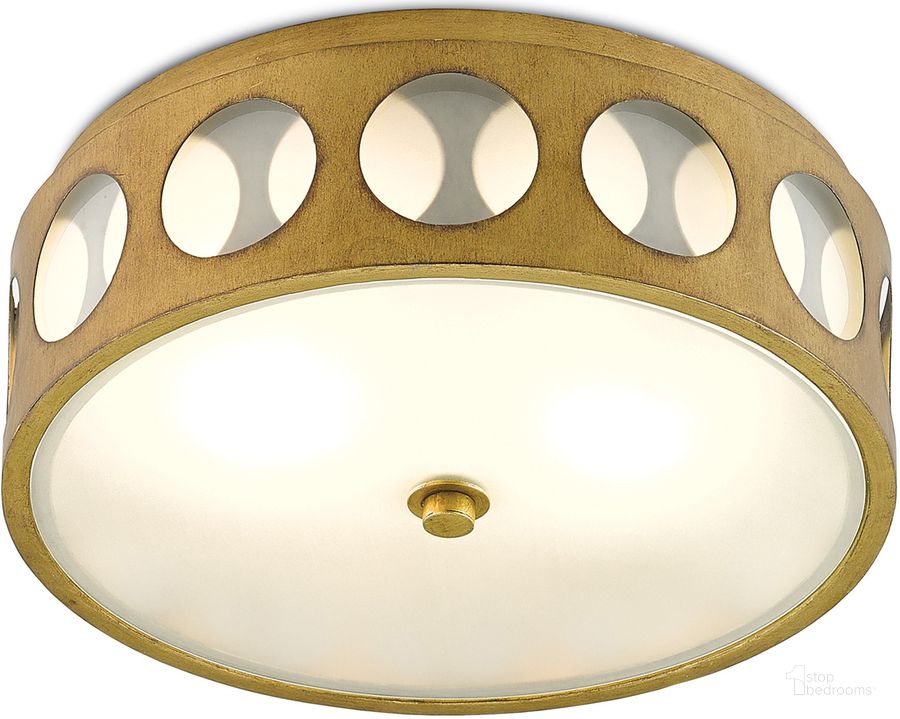 The appearance of Go-Go Brass Flush Mount designed by Currey & Company in the modern / contemporary interior design. This brass piece of furniture  was selected by 1StopBedrooms from Go-Go Collection to add a touch of cosiness and style into your home. Sku: 9999-0019. Product Type: Flush Mount. Material: Iron. Image1
