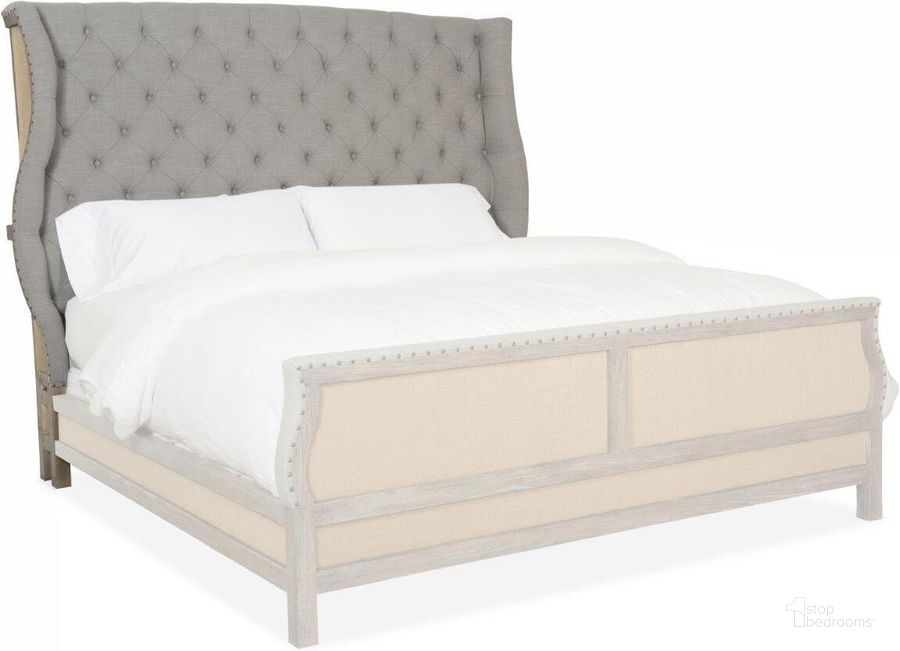 The appearance of Boheme Bon Vivant De-Constructed 5/0 Upholstered Headboard designed by Hooker in the traditional interior design. This grey piece of furniture  was selected by 1StopBedrooms from Boheme Collection to add a touch of cosiness and style into your home. Sku: 5750-90151-MWD. Material: Fabric. Product Type: Headboard. Bed Size: Queen. Image1