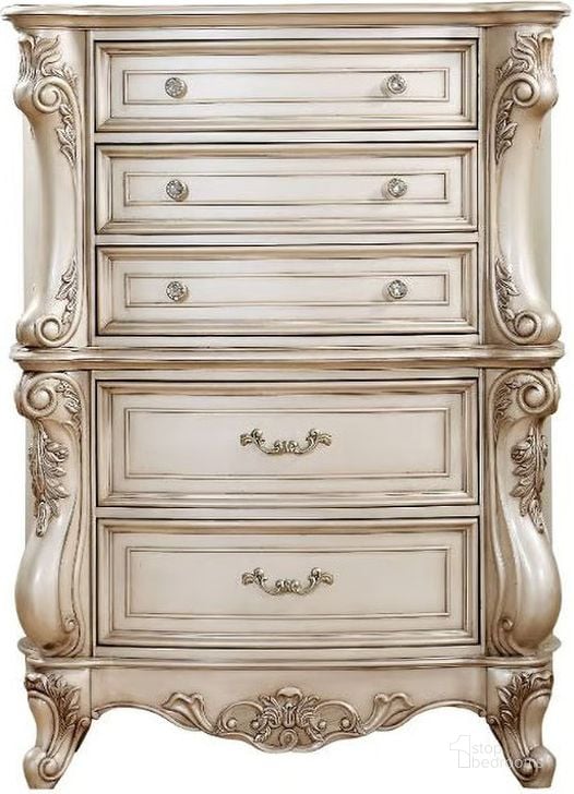 The appearance of Gorsedd Chest designed by ACME in the transitional interior design. This antique white piece of furniture  was selected by 1StopBedrooms from Gorsedd Collection to add a touch of cosiness and style into your home. Sku: 27446. Product Type: Chest. Material: MDF. Image1