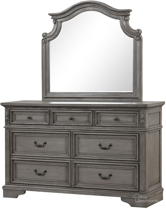 The appearance of Grace Dresser In Gray designed by Galaxy Home Furnishings in the modern / contemporary interior design. This gray piece of furniture  was selected by 1StopBedrooms from Grace Collection to add a touch of cosiness and style into your home. Sku: 698781360705. Material: Wood. Product Type: Dresser. Image1