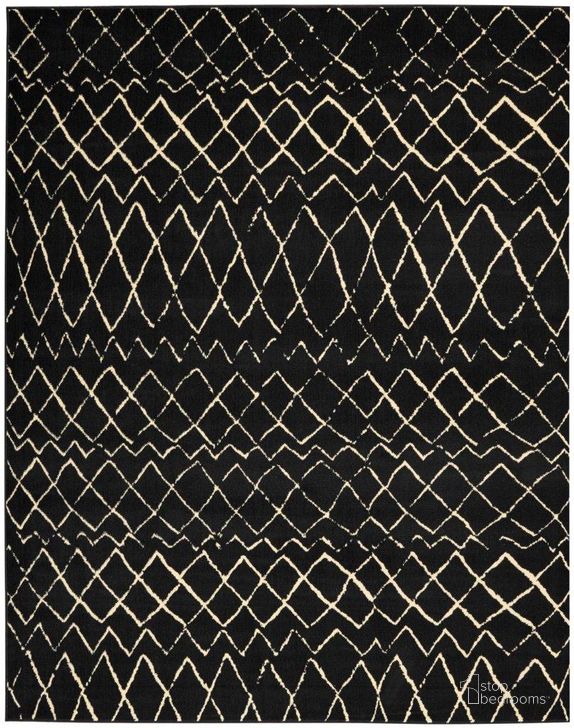 The appearance of Grafix Black 8 X 10 Area Rug designed by Nourison in the modern / contemporary interior design. This black piece of furniture  was selected by 1StopBedrooms from Grafix Collection to add a touch of cosiness and style into your home. Sku: 99446394828. Material: Polypropylene. Product Type: Area Rugs. Image1
