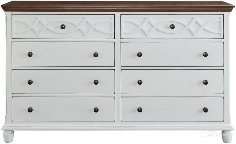 The appearance of Granada Dresser In Vanilla Oak designed by Progressive Furniture in the transitional interior design. This vanilla oak piece of furniture  was selected by 1StopBedrooms from Granada Collection to add a touch of cosiness and style into your home. Sku: B123-23. Product Type: Dresser. Material: Rubberwood. Image1