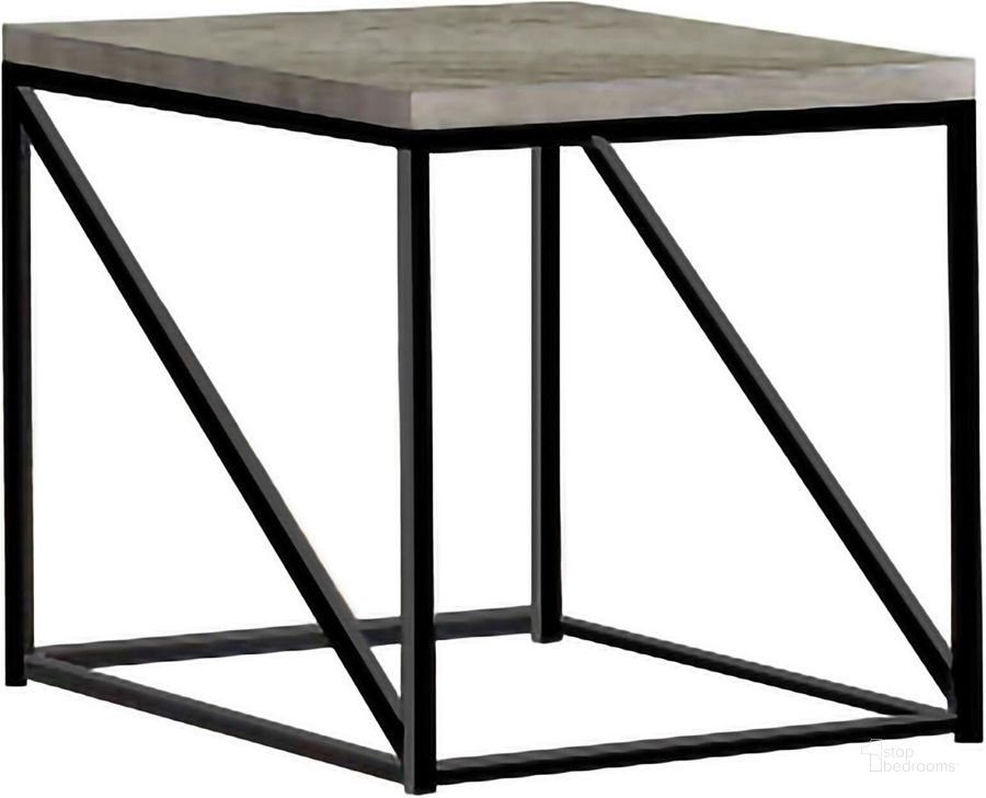 The appearance of Granama Brown End Table designed by Leisure Living in the industrial interior design. This brown piece of furniture  was selected by 1StopBedrooms from Granama Collection to add a touch of cosiness and style into your home. Sku: 705617. Table Top Shape: Square. Material: Metal. Product Type: End Table. Image1