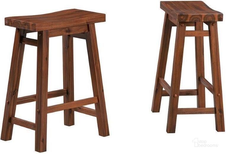 The appearance of Granama Chestnut Barstool Set of 2 0qb24537587 designed by Leisure Living in the rustic / southwestern interior design. This chestnut piece of furniture  was selected by 1StopBedrooms from Granama Collection to add a touch of cosiness and style into your home. Sku: 75324. Material: Wood. Product Type: Barstool. Image1