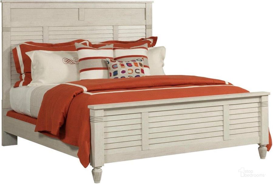 The appearance of Grand Bay Acadia King Panel Bed designed by American Drew in the transitional interior design. This white piece of furniture  was selected by 1StopBedrooms from Grand Bay Collection to add a touch of cosiness and style into your home. Sku: 016-306R. Bed Type: Panel Bed. Material: Wood. Product Type: Panel Bed. Bed Size: King. Image1
