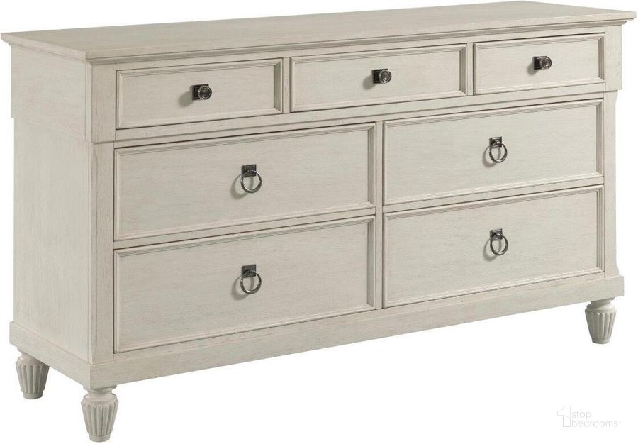 The appearance of Grand Bay Saybrook Drawer Dresser designed by American Drew in the transitional interior design. This white piece of furniture  was selected by 1StopBedrooms from Grand Bay Collection to add a touch of cosiness and style into your home. Sku: 016-130. Material: Wood. Product Type: Dresser. Image1