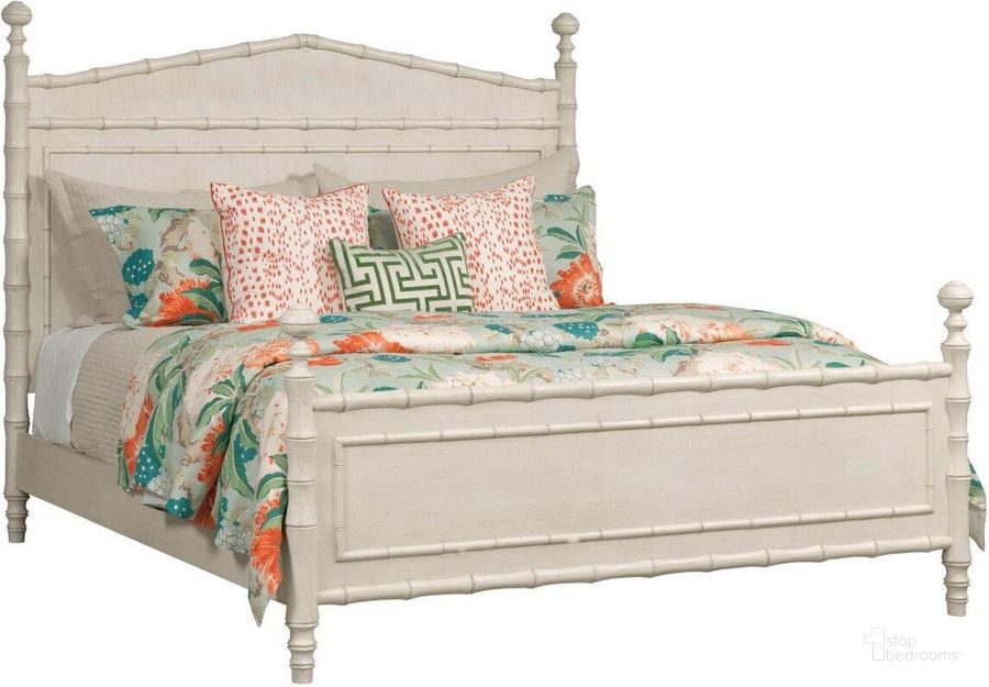 The appearance of Grand Bay Vida Queen Bamboo Poster Bed designed by American Drew in the transitional interior design. This white piece of furniture  was selected by 1StopBedrooms from Grand Bay Collection to add a touch of cosiness and style into your home. Sku: 016-313R. Bed Type: Poster Bed. Material: Wood. Product Type: Poster Bed. Bed Size: Queen. Image1