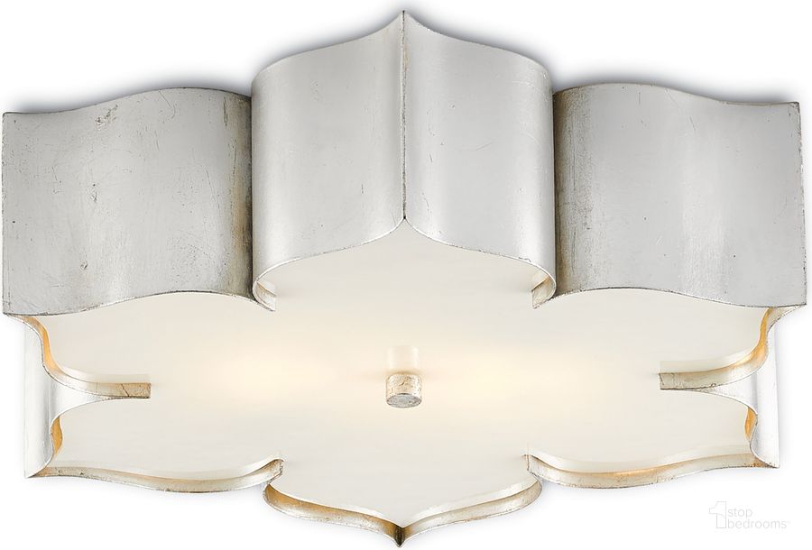 The appearance of Grand Lotus Silver Flush Mount designed by Currey & Company in the modern / contemporary interior design. This silver piece of furniture  was selected by 1StopBedrooms from Grand Lotus Collection to add a touch of cosiness and style into your home. Sku: 9999-0042. Product Type: Flush Mount. Material: Iron. Image1