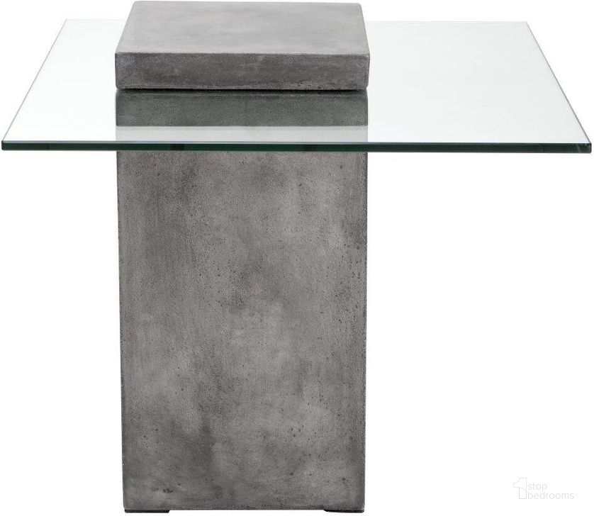 The appearance of Grange End Table - Square - Anthracite Grey designed by Sunpan in the modern / contemporary interior design. This grey piece of furniture  was selected by 1StopBedrooms from Mixt Collection to add a touch of cosiness and style into your home. Sku: 47902. Material: Glass. Product Type: End Table. Image1