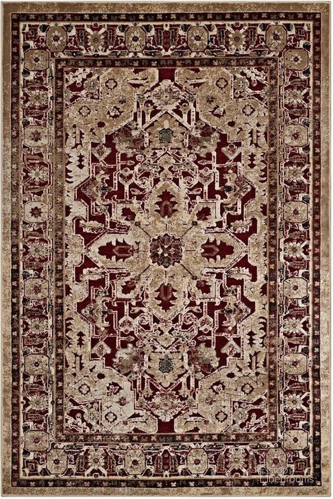 The appearance of Grania Ornate Vintage Floral Turkish 5X8 Area Rug In Burgundy and Tan designed by Modway in the modern / contemporary interior design. This burgundy and tan piece of furniture  was selected by 1StopBedrooms from Grania Collection to add a touch of cosiness and style into your home. Sku: R-1096A-58. Material: Polypropylene. Product Type: Area Rugs. Image1