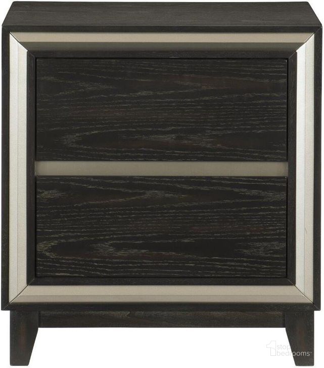 The appearance of Grant Ebony Nightstand designed by Homelegance in the transitional interior design. This ebony piece of furniture  was selected by 1StopBedrooms from Grant Collection to add a touch of cosiness and style into your home. Sku: 1536-4. Material: Wood. Product Type: Nightstand. Image1