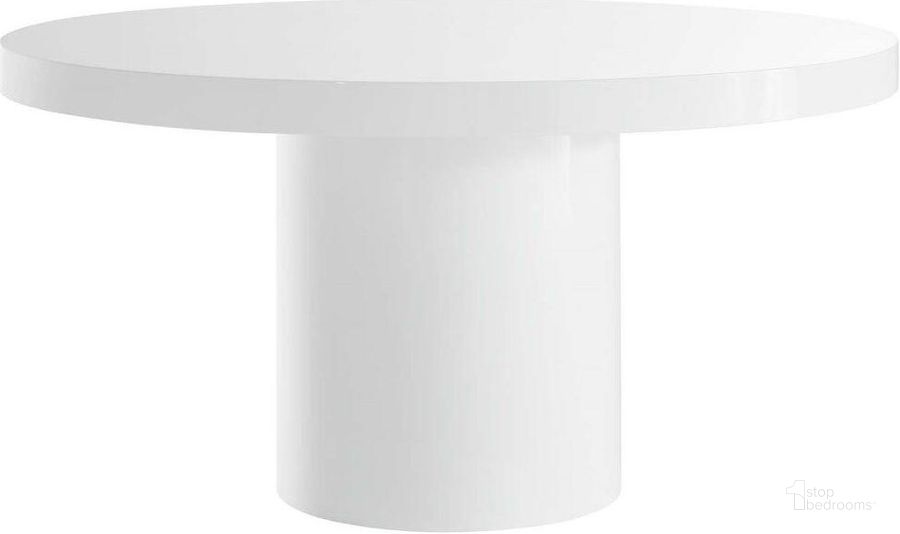 The appearance of Gratify White 60 Inch Round Dining Table designed by Modway in the modern / contemporary interior design. This white piece of furniture  was selected by 1StopBedrooms from Gratify Collection to add a touch of cosiness and style into your home. Sku: EEI-4910-WHI. Table Base Style: Pedestal. Table Top Shape: Round. Product Type: Dining Table. Material: MDF. Size: 60". Image1