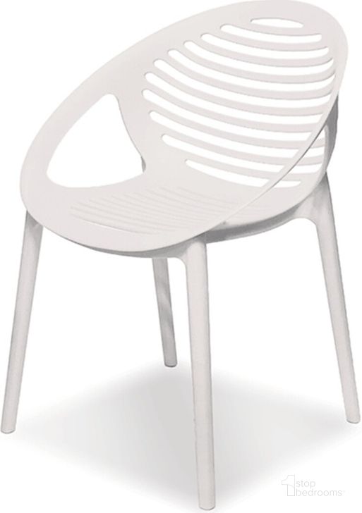 The appearance of Gravely White - Set of 4 Armchair designed by Mobital in the modern / contemporary interior design. This white piece of furniture  was selected by 1StopBedrooms from Gravely Collection to add a touch of cosiness and style into your home. Sku: OAR-GRAV-WHIT-. Product Type: Arm Chair.