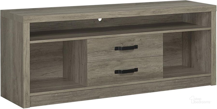The appearance of Gray Driftwood Drawer TV Console designed by Coaster in the modern / contemporary interior design. This gray piece of furniture  was selected by 1StopBedrooms from Gray Collection to add a touch of cosiness and style into your home. Sku: 701024. Material: Wood. Product Type: TV Console. Image1