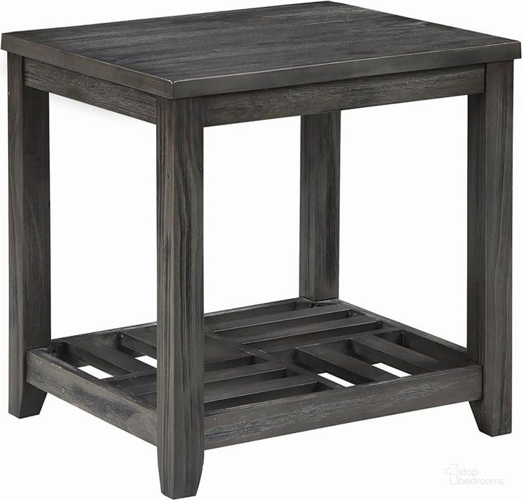 The appearance of Gray End Table designed by Coaster in the modern / contemporary interior design. This brown piece of furniture  was selected by 1StopBedrooms from Gray Collection to add a touch of cosiness and style into your home. Sku: 722287. Material: Wood. Product Type: End Table. Image1