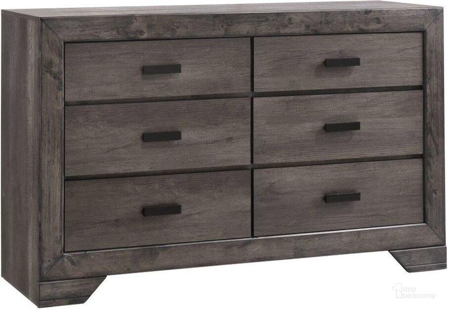 The appearance of Grayson Grey Oak Dresser designed by Picket House in the rustic / southwestern interior design. This brown piece of furniture  was selected by 1StopBedrooms from Grayson Collection to add a touch of cosiness and style into your home. Sku: NH100DR. Material: Wood. Product Type: Dresser. Image1