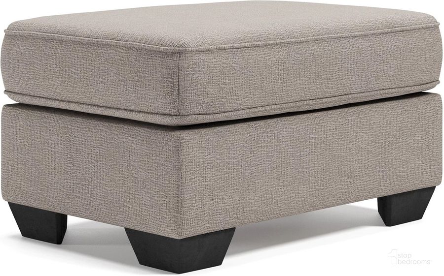 The appearance of Greaves Ottoman In Stone designed by Signature Design by Ashley in the modern / contemporary interior design. This stone piece of furniture  was selected by 1StopBedrooms from Greaves Collection to add a touch of cosiness and style into your home. Sku: 5510414. Material: Fabric. Product Type: Ottoman. Image1