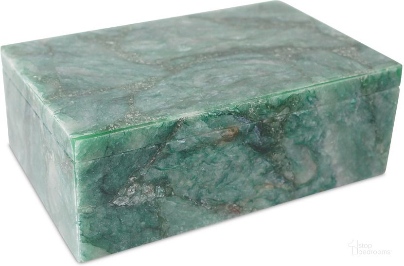 The appearance of Green Aventurine Box In Natural designed by Currey & Company in the modern / contemporary interior design. This natural piece of furniture  was selected by 1StopBedrooms from Green Collection to add a touch of cosiness and style into your home. Sku: 1200-0777. Material: Stone. Product Type: Box. Image1