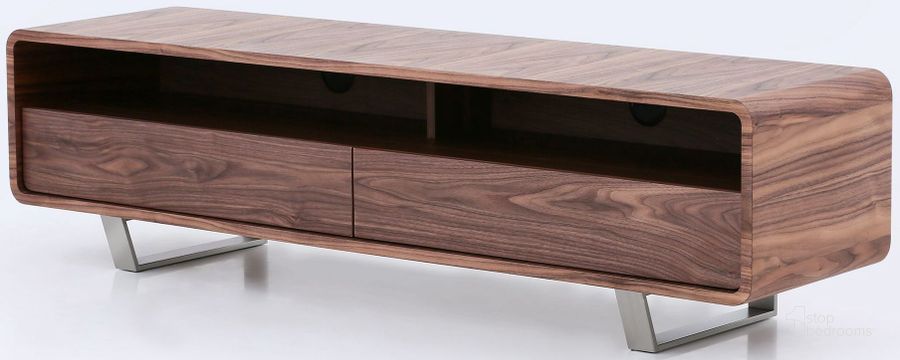 The appearance of Greenwich Walnut Tv Stand designed by J&M in the modern / contemporary interior design. This brown piece of furniture  was selected by 1StopBedrooms from Greenwich Collection to add a touch of cosiness and style into your home. Sku: 18549. Material: Wood. Product Type: TV Stand.
