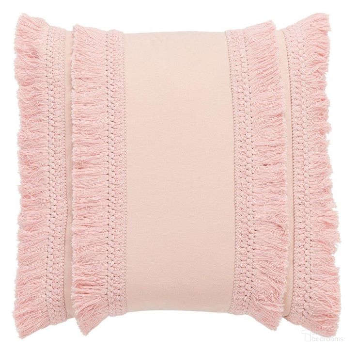 The appearance of Grema Pillow in Pink PLS7142B-1616 designed by Safavieh in the coastal interior design. This pink piece of furniture  was selected by 1StopBedrooms from Grema Collection to add a touch of cosiness and style into your home. Sku: PLS7142B-1616. Material: Cotton. Product Type: Pillow. Image1