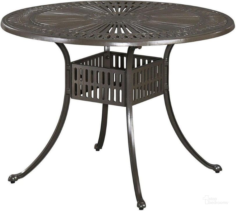 The appearance of Grenada Khaki Gray Outdoor Dining Table 6661-30 designed by Homestyles in the traditional interior design. This gray piece of furniture  was selected by 1StopBedrooms from Grenada Collection to add a touch of cosiness and style into your home. Sku: 6661-30. Material: Aluminum. Product Type: Outdoor Dining Table. Size: 42.