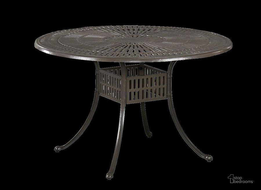 The appearance of Grenada Khaki Gray Outdoor Dining Table 6661-32 designed by Homestyles in the traditional interior design. This gray piece of furniture  was selected by 1StopBedrooms from Grenada Collection to add a touch of cosiness and style into your home. Sku: 6661-32. Material: Aluminum. Product Type: Outdoor Dining Table. Size: 49". Image1
