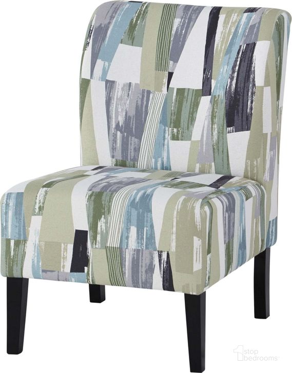 The appearance of Grenwich Multi Earth Tones Chair designed by Bennett Interiors in the transitional interior design. This multi earth tones piece of furniture  was selected by 1StopBedrooms from Grenwich Collection to add a touch of cosiness and style into your home. Sku: A3000066. Material: Fabric. Product Type: Accent Chair. Image1