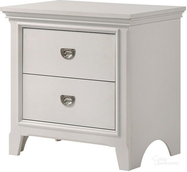 The appearance of Grey Meadow 2 Drawer Nightstand designed by Bernards in the modern / contemporary interior design. This grey piece of furniture  was selected by 1StopBedrooms from Grey Meadow Collection to add a touch of cosiness and style into your home. Sku: 200-120. Product Type: Nightstand. Material: Rubberwood. Image1