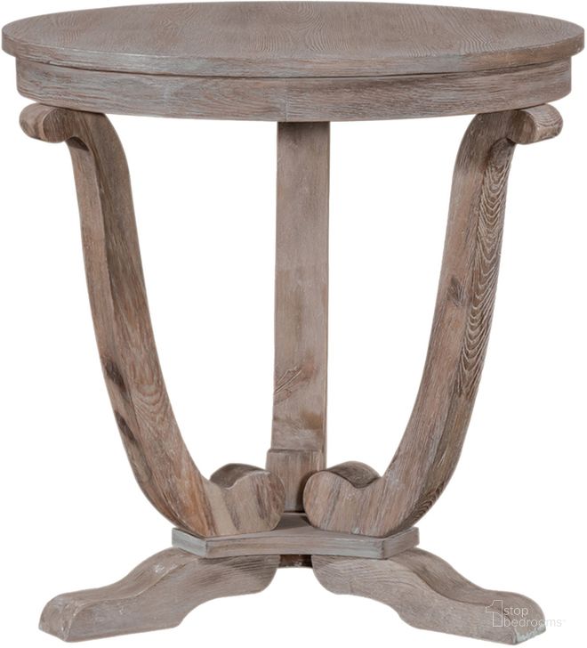 The appearance of Greystone Mill Stone White Wash End Table designed by Liberty in the transitional interior design. This brown piece of furniture  was selected by 1StopBedrooms from Greystone Collection to add a touch of cosiness and style into your home. Sku: 154-OT1020. Material: Wood. Product Type: End Table. Image1