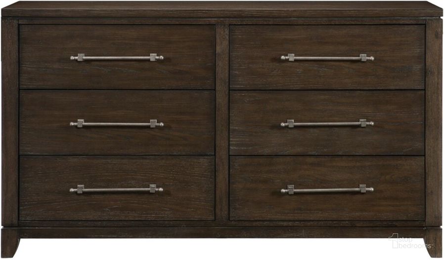 The appearance of Griggs Dark Brown Dresser designed by Homelegance in the transitional interior design. This brown piece of furniture  was selected by 1StopBedrooms from Griggs Collection to add a touch of cosiness and style into your home. Sku: 1669-5. Material: Wood. Product Type: Dresser. Image1