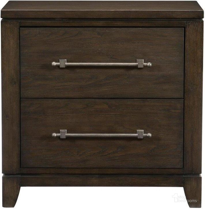The appearance of Griggs Dark Brown Nightstand designed by Homelegance in the transitional interior design. This dark brown piece of furniture  was selected by 1StopBedrooms from Griggs Collection to add a touch of cosiness and style into your home. Sku: 1669-4. Material: Wood. Product Type: Nightstand. Image1