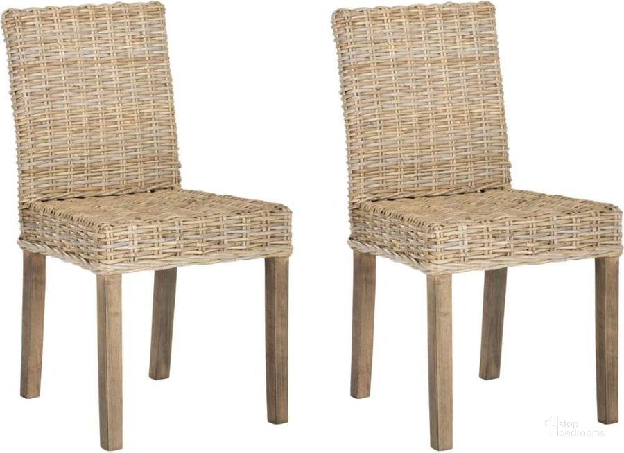 The appearance of Grove Unfinished Rattan Side Chair designed by Safavieh in the traditional interior design. This natural piece of furniture  was selected by 1StopBedrooms from Safavieh FOX Collection to add a touch of cosiness and style into your home. Sku: FOX6522A-SET2. Product Type: Dining Chair. Material: Rattan. Image1