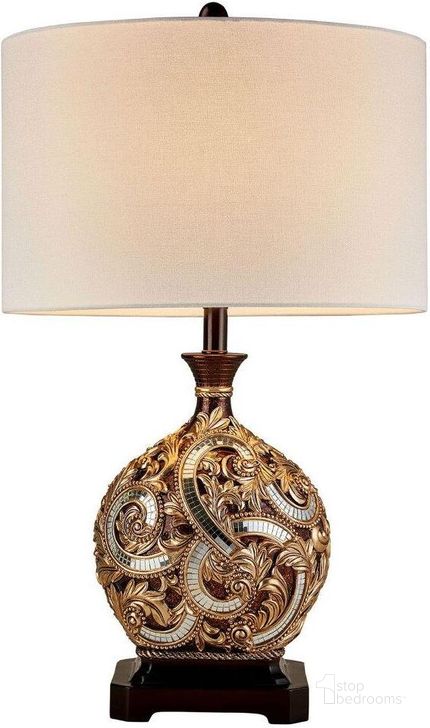 The appearance of Guadalupe 29.5 Inch Height Golden Brown Table Lamp In Brown And Gold designed by Furniture of America in the traditional interior design. This brown and gold piece of furniture  was selected by 1StopBedrooms from Guadalupe Collection to add a touch of cosiness and style into your home. Sku: L9294T. Material: Resin. Product Type: Table Lamp.