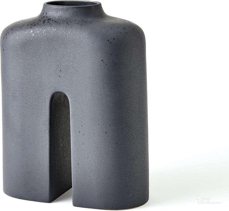 The appearance of Guardian Large Vase In Black designed by Global Views in the modern / contemporary interior design. This black piece of furniture  was selected by 1StopBedrooms from Guardian Collection to add a touch of cosiness and style into your home. Sku: 7.10618. Material: Ceramic. Product Type: Vase. Image1