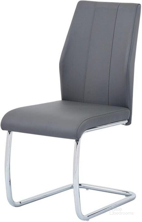 The appearance of Gudmund 2 Piece Modern Dining Chairs In Gray Faux Leather designed by Best Master Furniture in the modern / contemporary interior design. This gray piece of furniture  was selected by 1StopBedrooms from Gudmund Collection to add a touch of cosiness and style into your home. Sku: BA206GC. Material: Faux Leather. Product Type: Dining Chair. Image1