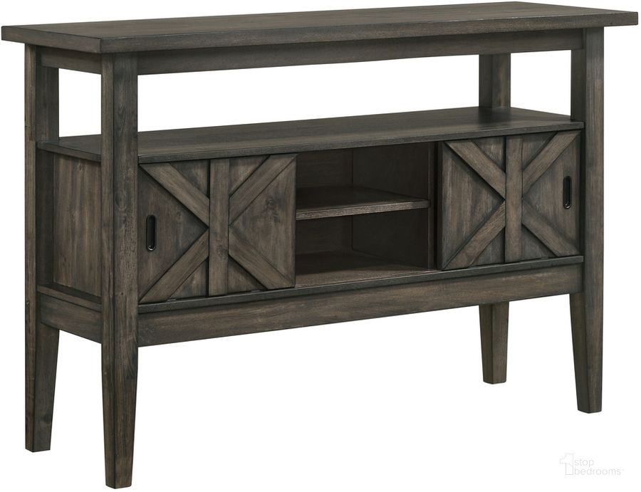 The appearance of Gulliver Rustic Brown Server designed by New Classic in the transitional interior design. This brown piece of furniture  was selected by 1StopBedrooms from Gulliver Collection to add a touch of cosiness and style into your home. Sku: D1902-30. Product Type: Buffets, Sideboards and Server. Image1