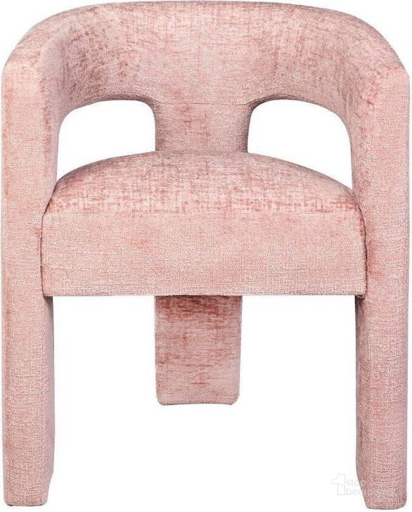 The appearance of Gwen Modern Luxury Jacquard Fabric Upholstered Sculpture Armchair In Pink designed by Jofran in the transitional interior design. This pink piece of furniture  was selected by 1StopBedrooms from Gwen Collection to add a touch of cosiness and style into your home. Sku: 2271-GWENCHPNK. Product Type: Dining Chair. Material: Plywood. Image1