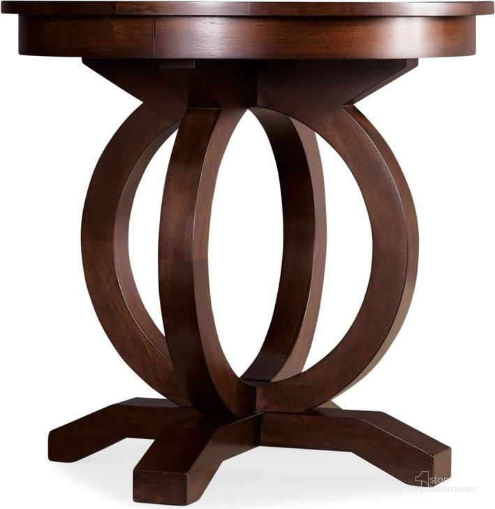 The appearance of Kinsey Brown Round End Table designed by Hooker in the modern / contemporary interior design. This brown piece of furniture  was selected by 1StopBedrooms from Kinsey Collection to add a touch of cosiness and style into your home. Sku: 5066-80116. Material: Wood. Product Type: End Table. Image1