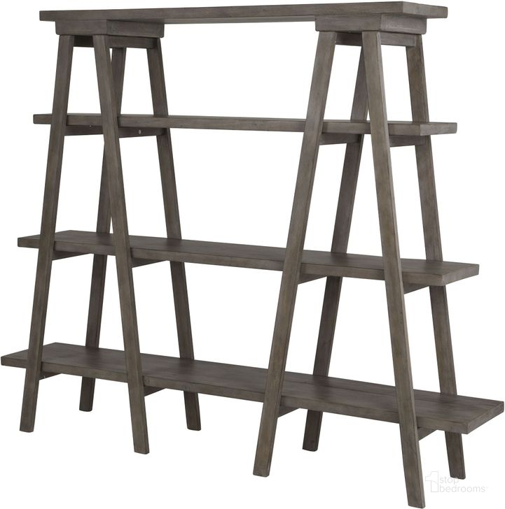 The appearance of Lancaster Dove Tail Grey Bookshelf designed by Magnussen in the rustic / southwestern interior design. This brown piece of furniture  was selected by 1StopBedrooms from Lancaster Collection to add a touch of cosiness and style into your home. Sku: H4352-23. Material: Wood. Product Type: Standard Bookcase. Image1