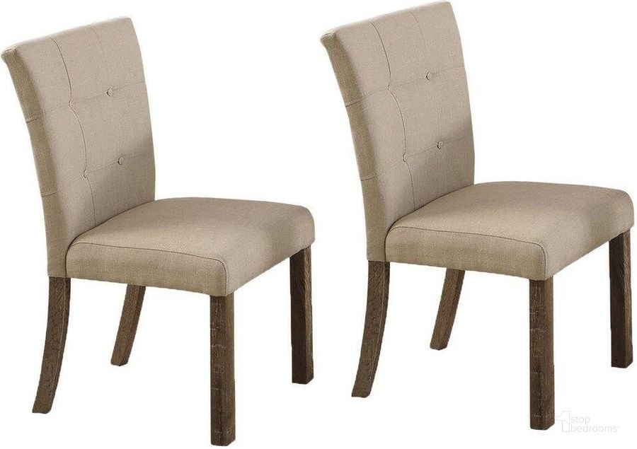 The appearance of Hadley Solid Wood Dining Side Chair Set of 2 In Light Gray And Beige designed by Best Master Furniture in the transitional interior design. This light gray piece of furniture  was selected by 1StopBedrooms from Hadley Collection to add a touch of cosiness and style into your home. Sku: H700LGC. Material: Wood. Product Type: Side Chair. Image1