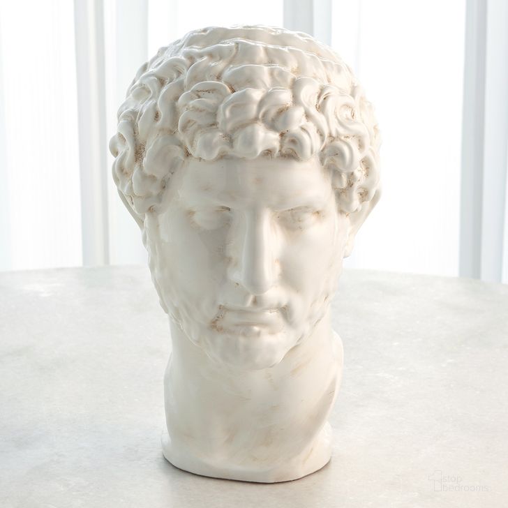 The appearance of Hadrian Bust In White Glaze designed by Global Views in the modern / contemporary interior design. This white piece of furniture  was selected by 1StopBedrooms from Hadrian Collection to add a touch of cosiness and style into your home. Sku: 3.31687. Material: Ceramic. Product Type: Decorative Accessory. Image1